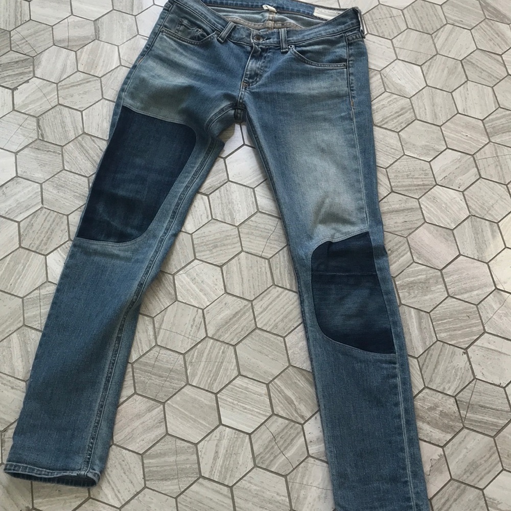 Rag and Bone jeans with patch embellishment